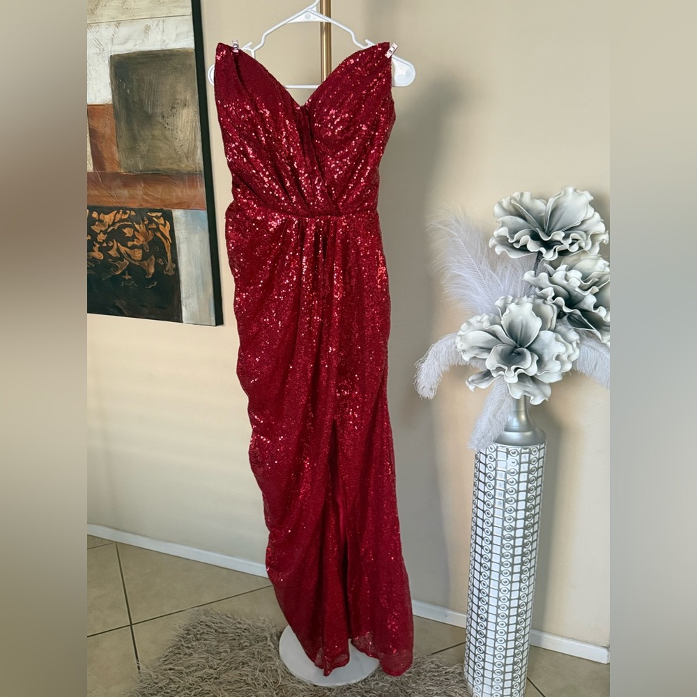Stunning Red Sequin Gown